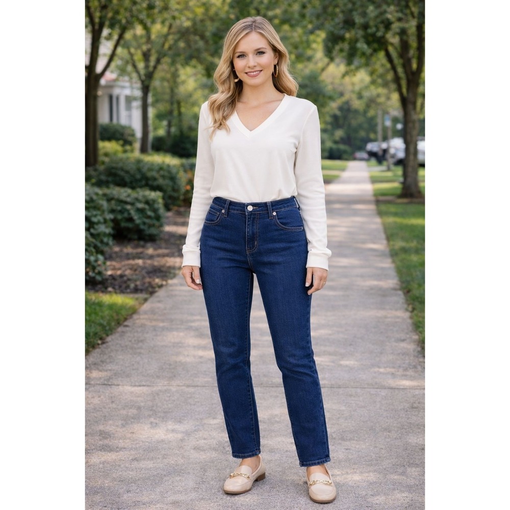 LEVIS 725 New High-Rise Bootcut Flare Jeans W33 L32 Dark Wash Stretch Women's